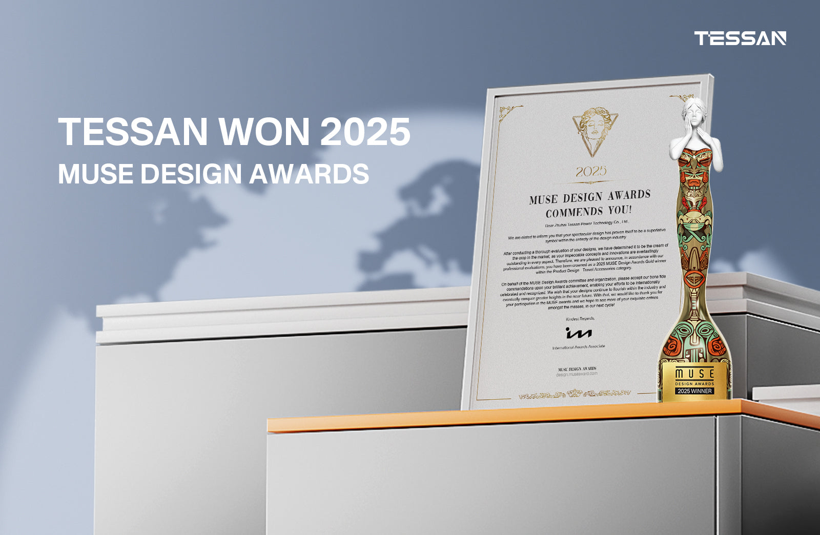 TESSAN's New Products Won Gold Prize in 2025 MUSE Design Awards for Sustainable Power Innovation