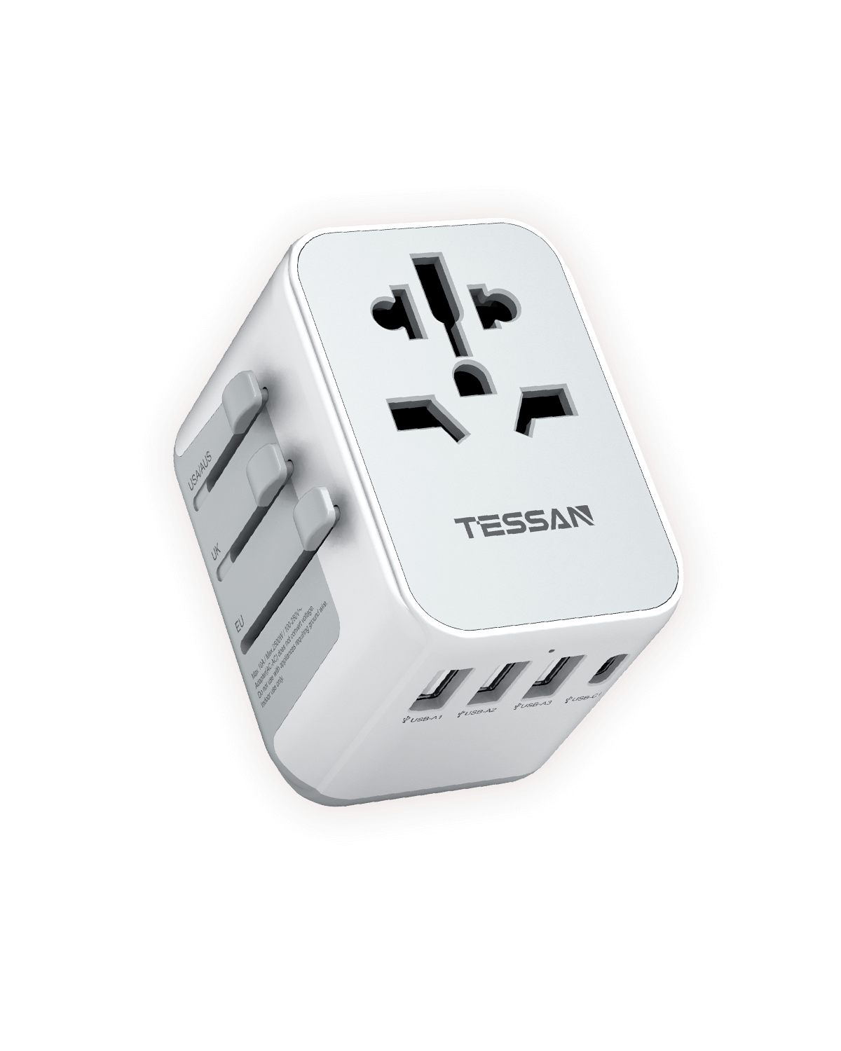 International Travel Plug Adaptor with 4 USB Ports (Fast Charging PD 17W)
