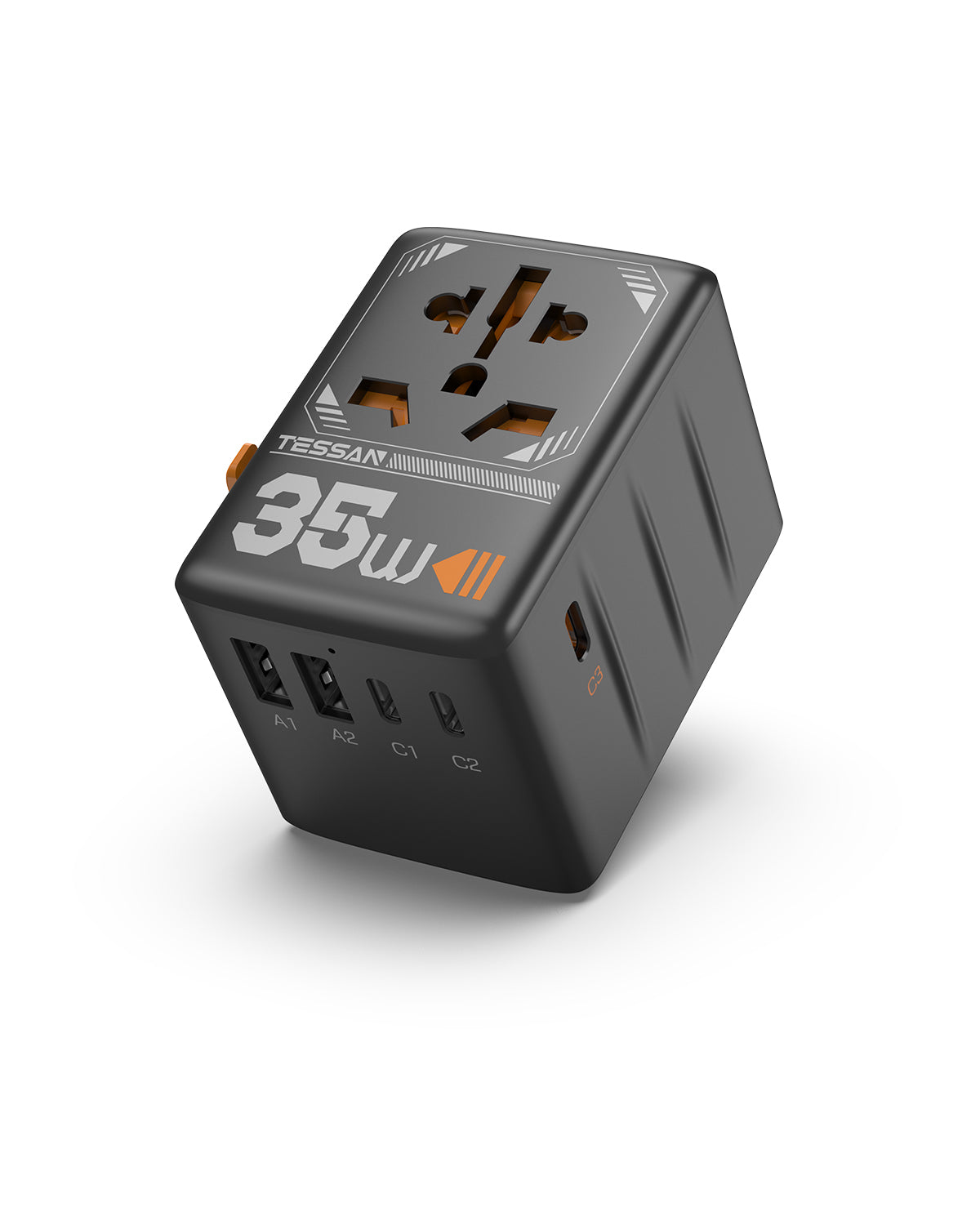 TESSAN Universal Travel Adapter With USB Ports, GaN Fast Charging (Type C/G/A/I)