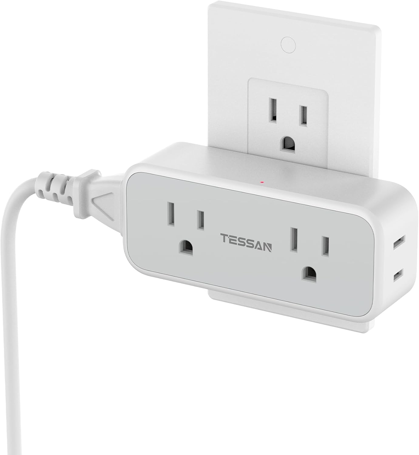 TESSAN 4 Electrical Multiple Outlet Extender with 3 USB Ports, Multi Plug Outlet Splitter with USB