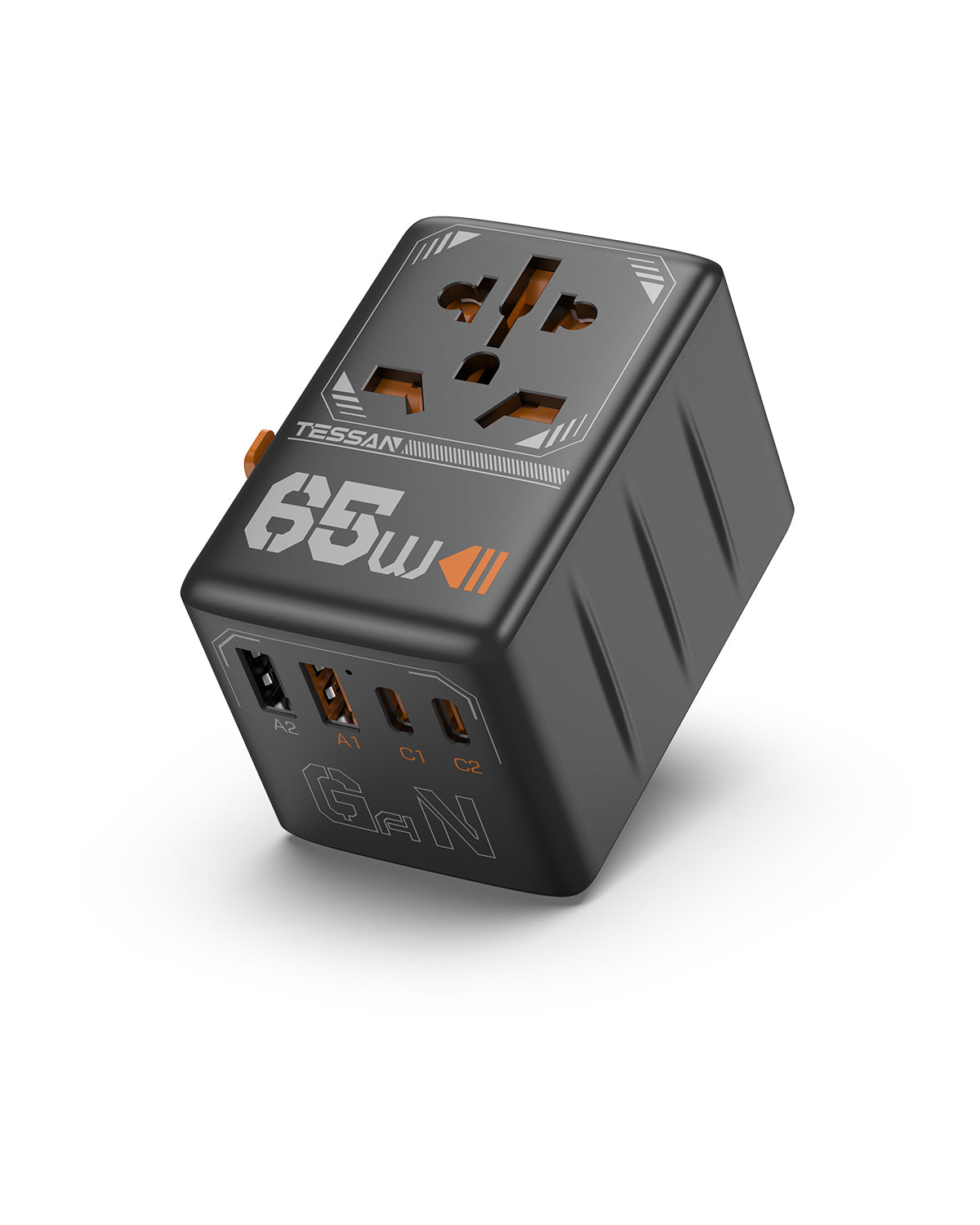 TESSAN Universal Travel Adapter With USB Ports, GaN Fast Charging (Type C/G/A/I)
