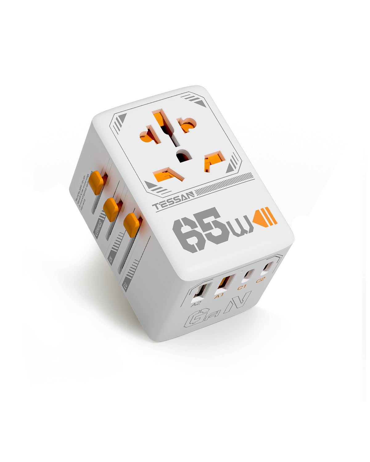 TESSAN Universal Travel Adapter With USB Ports, GaN Fast Charging (Type C/G/A/I)