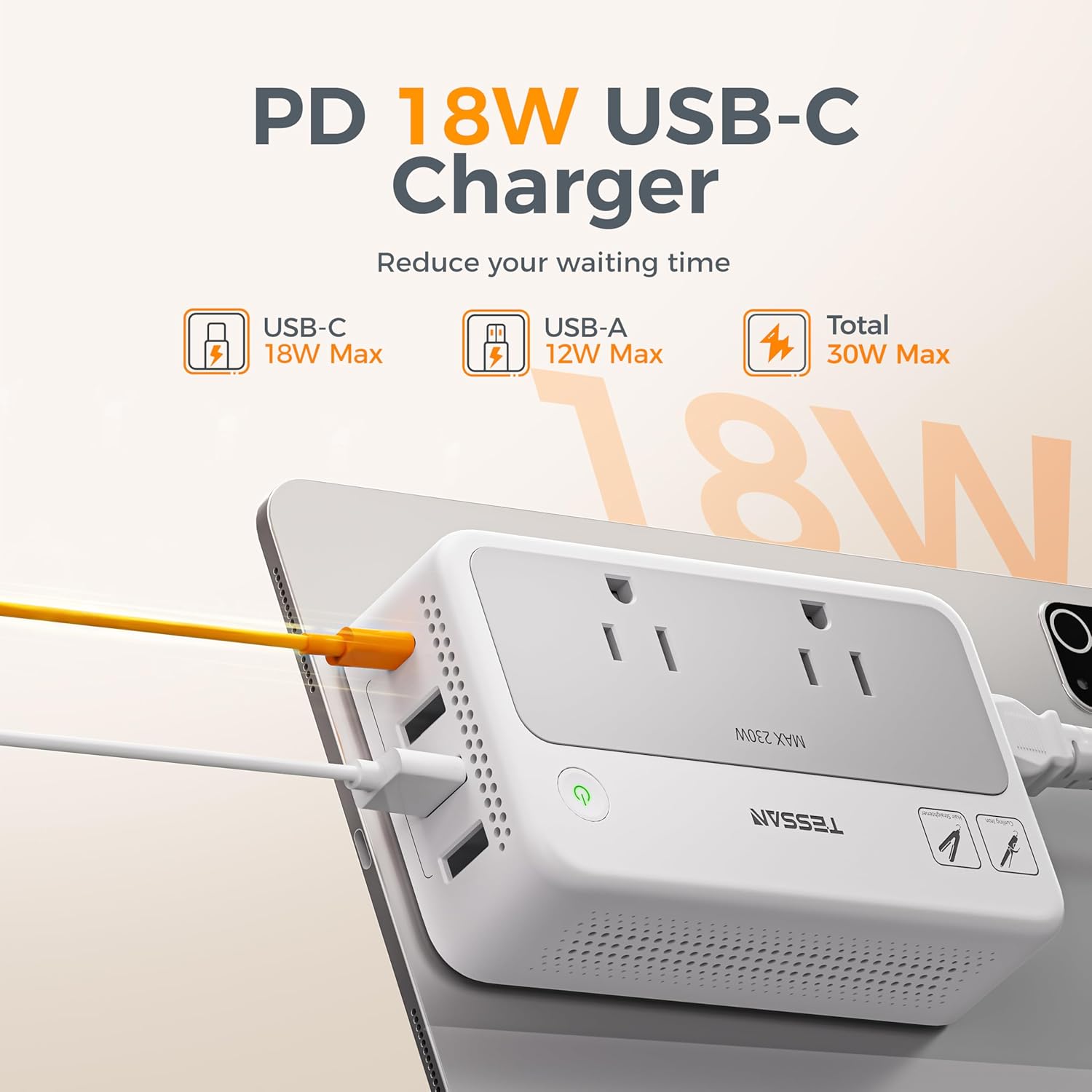 TESSAN 220V to 110V Universal Voltage Converter TC02