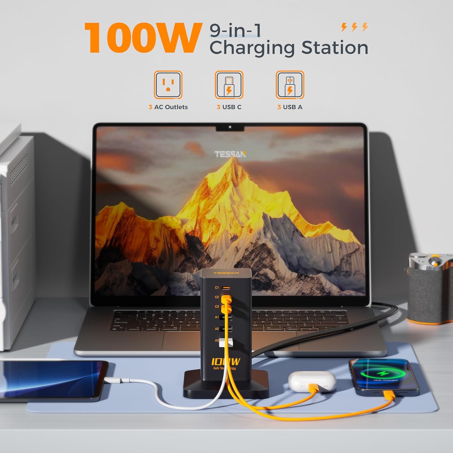 TESSAN 100W Desk Charging Station