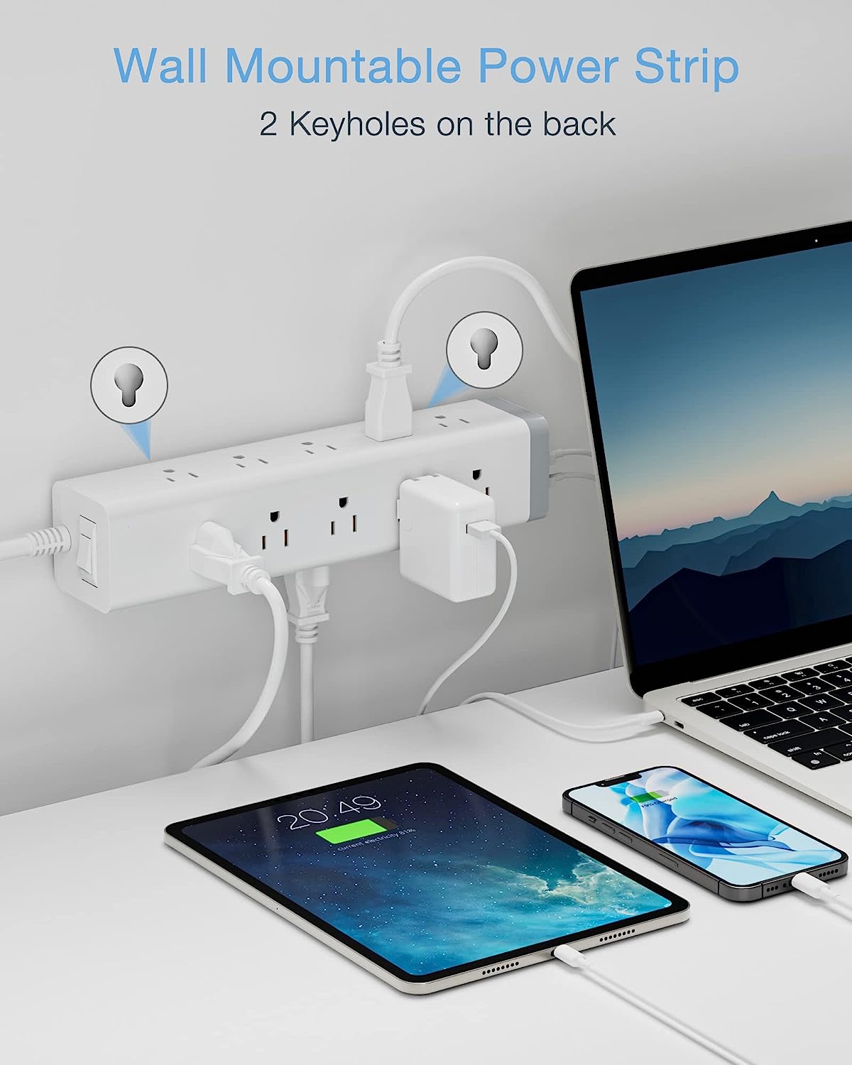 TESSAN Surge Protector Power Strip with 15 Outlets and 3 USB Ports