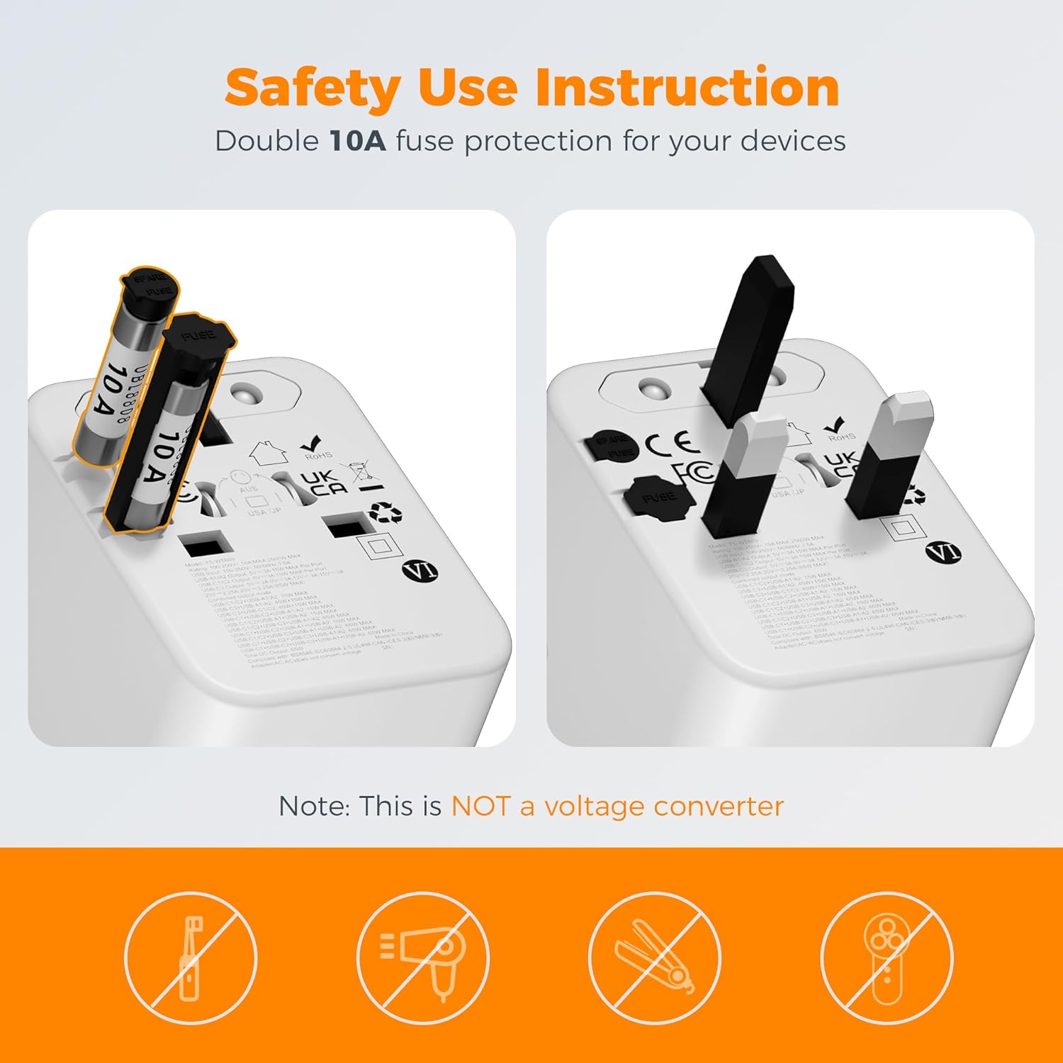 TESSAN 65W GaN Universal Travel Adapter WTA09