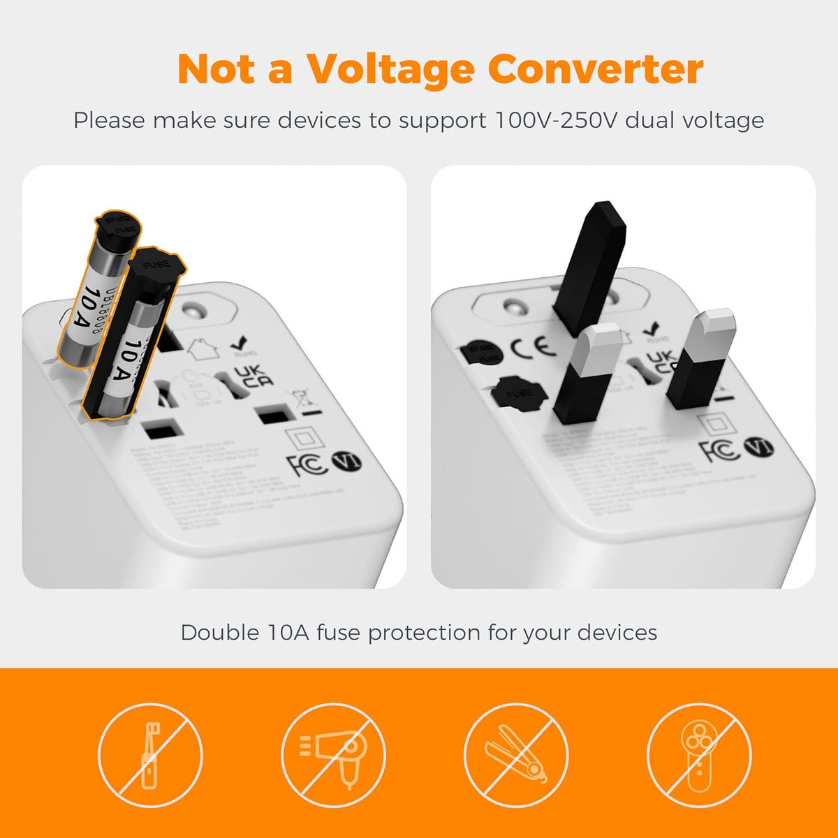 TESSAN 20W Universal Travel Adapter WTA10