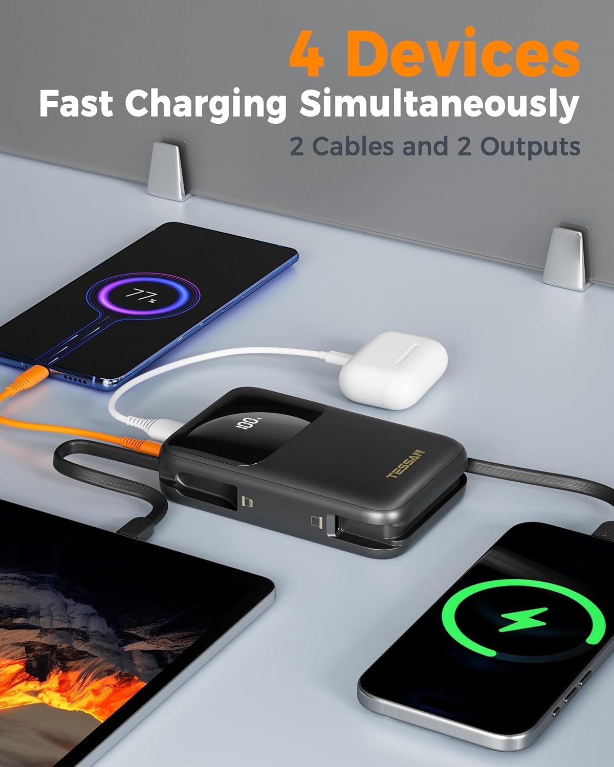 TESSAN 20000mAh USB-C Power Bank 30W PD