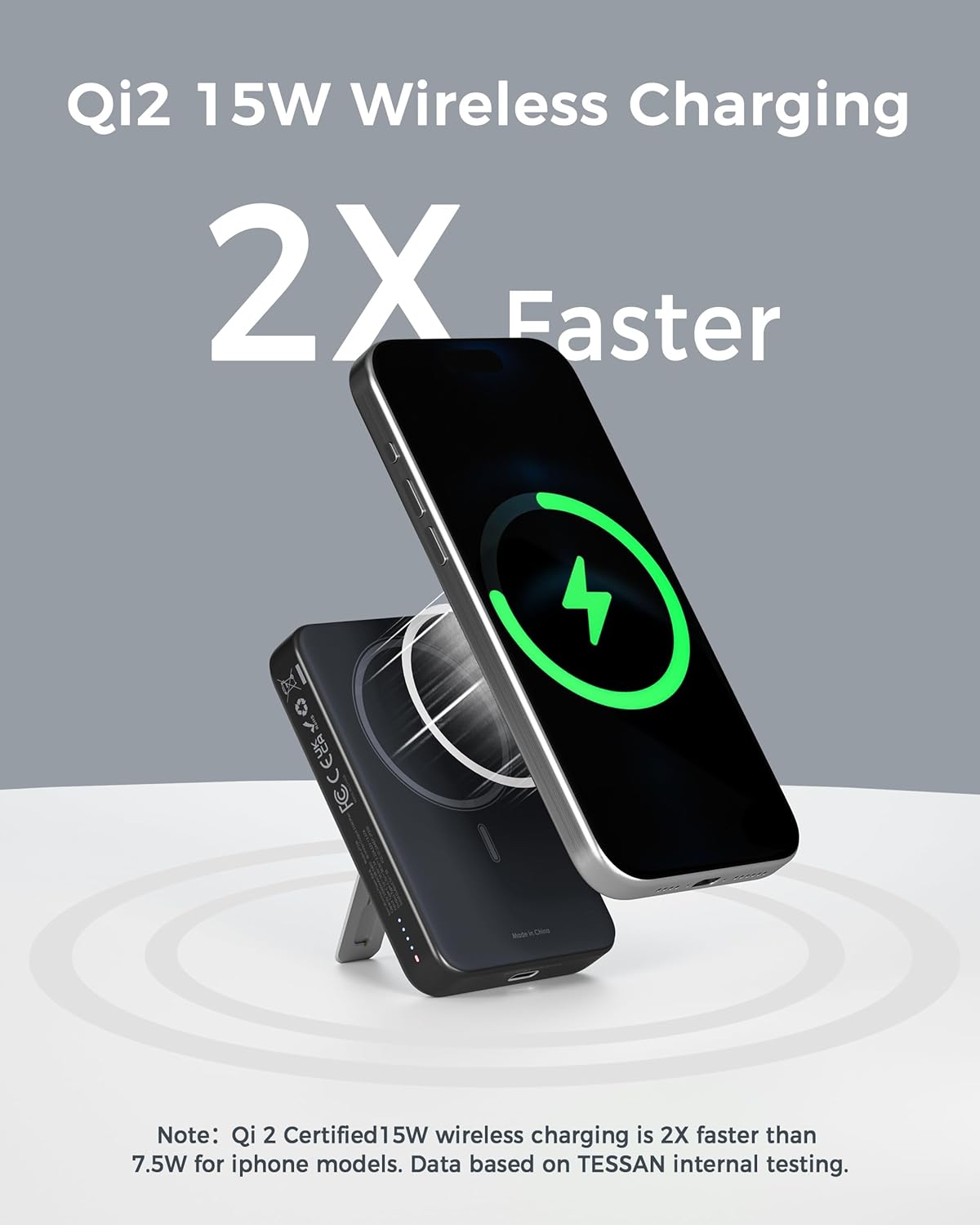 TESSAN 10000mAh Wireless Magnetic Power Bank