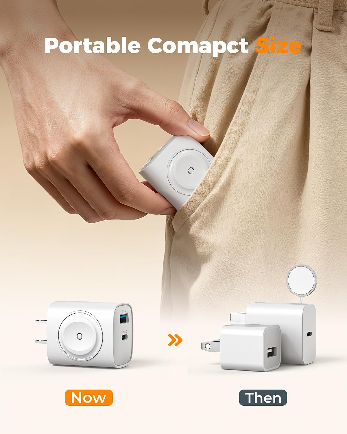 TESSAN 3-in-1 USB-C Charger with Apple Watch Charging