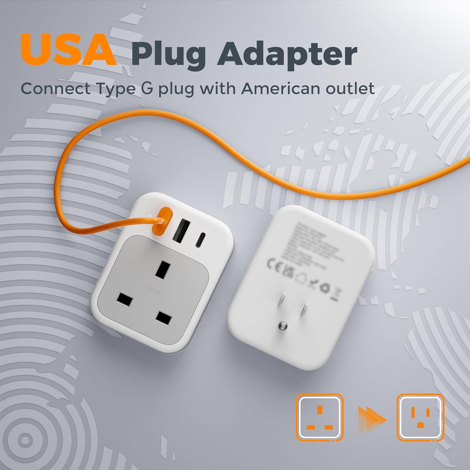 TESSAN UK to US Plug Adapter TA03