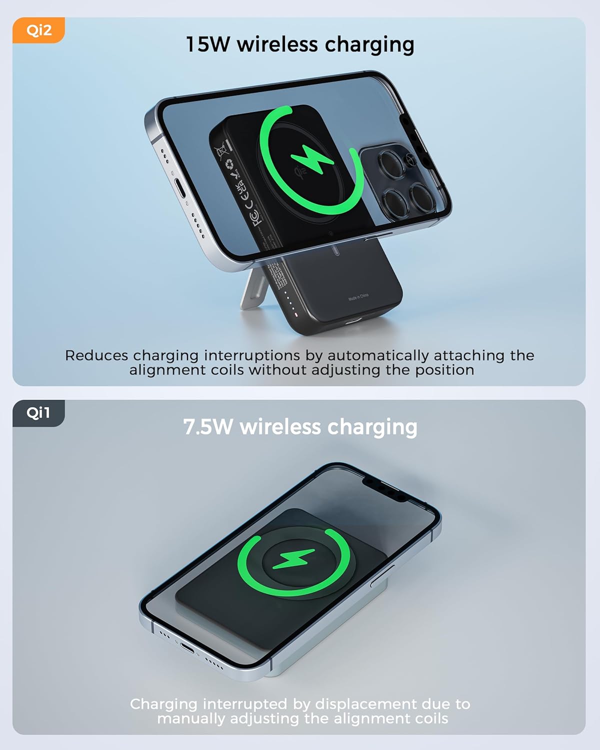 TESSAN 10000mAh Wireless Magnetic Power Bank