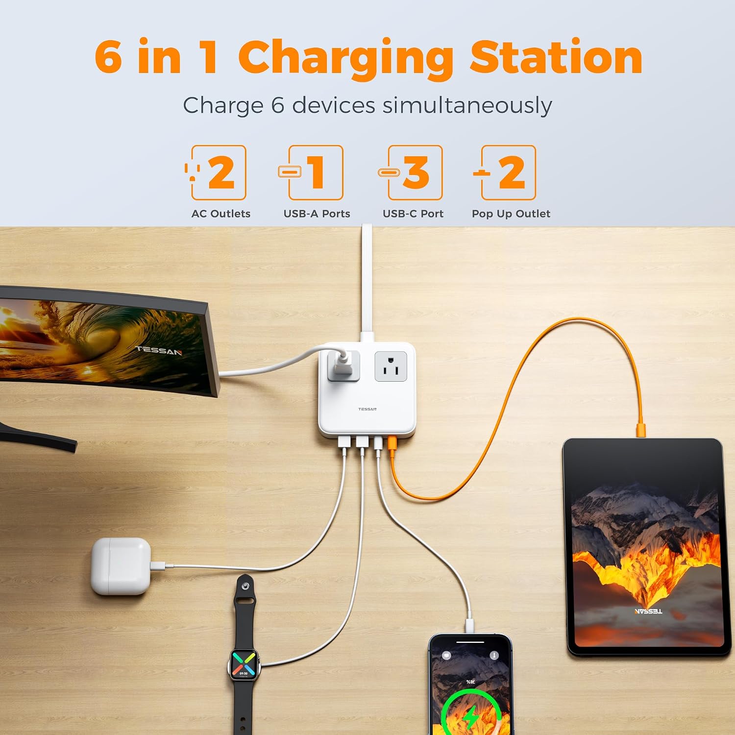 TESSAN 67W USB-C Charging Station PS12