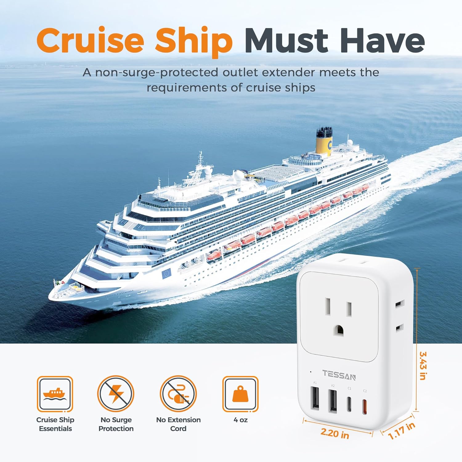 TESSAN 20W PD Foldable Wall Charger WS06