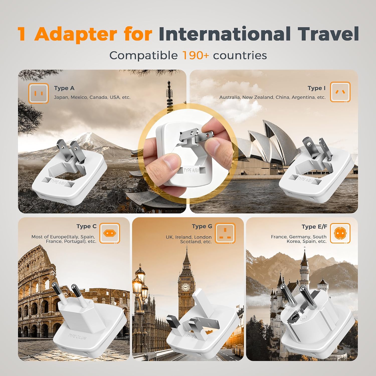 TESSAN 250W Voltage Converter with Universal Travel Adapter TC03