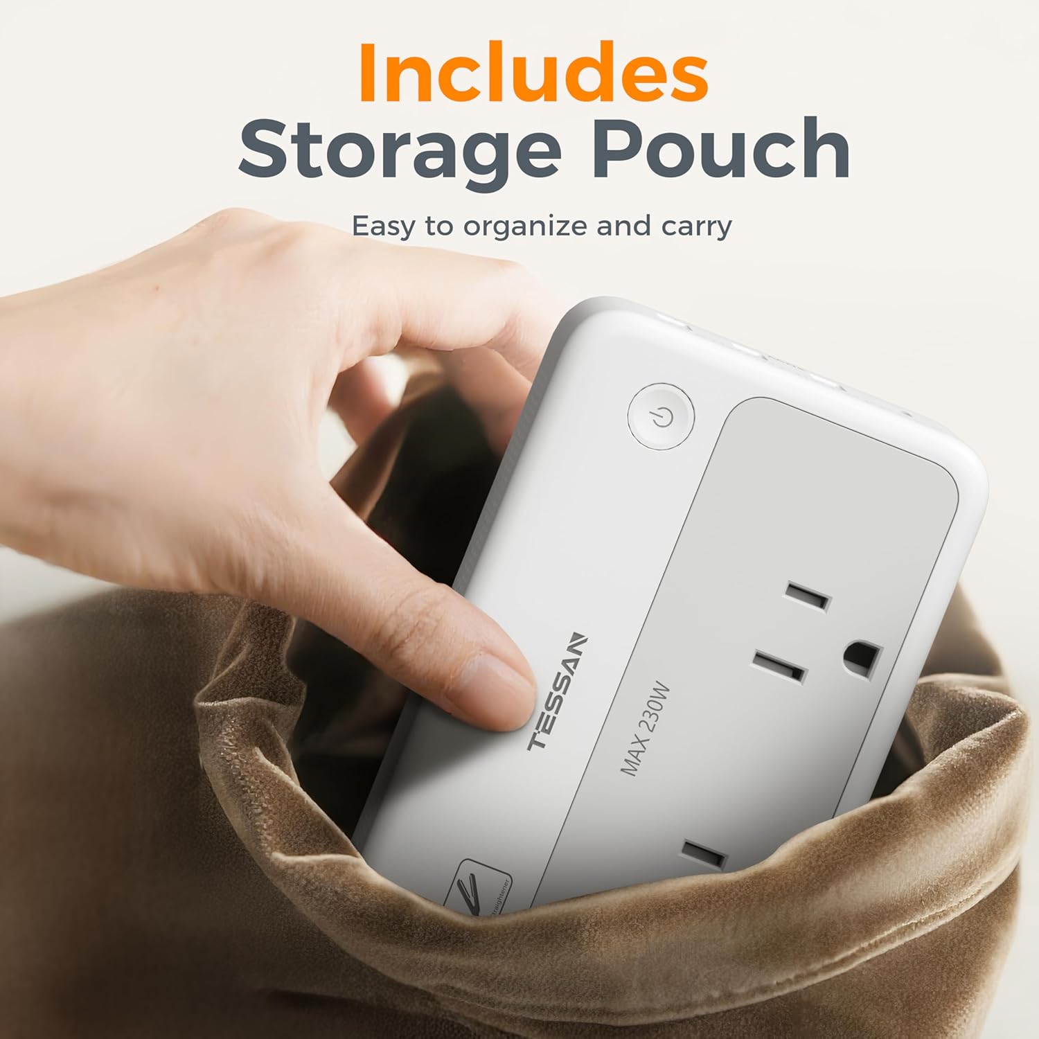 TESSAN 220V to 110V Universal Voltage Converter TC02