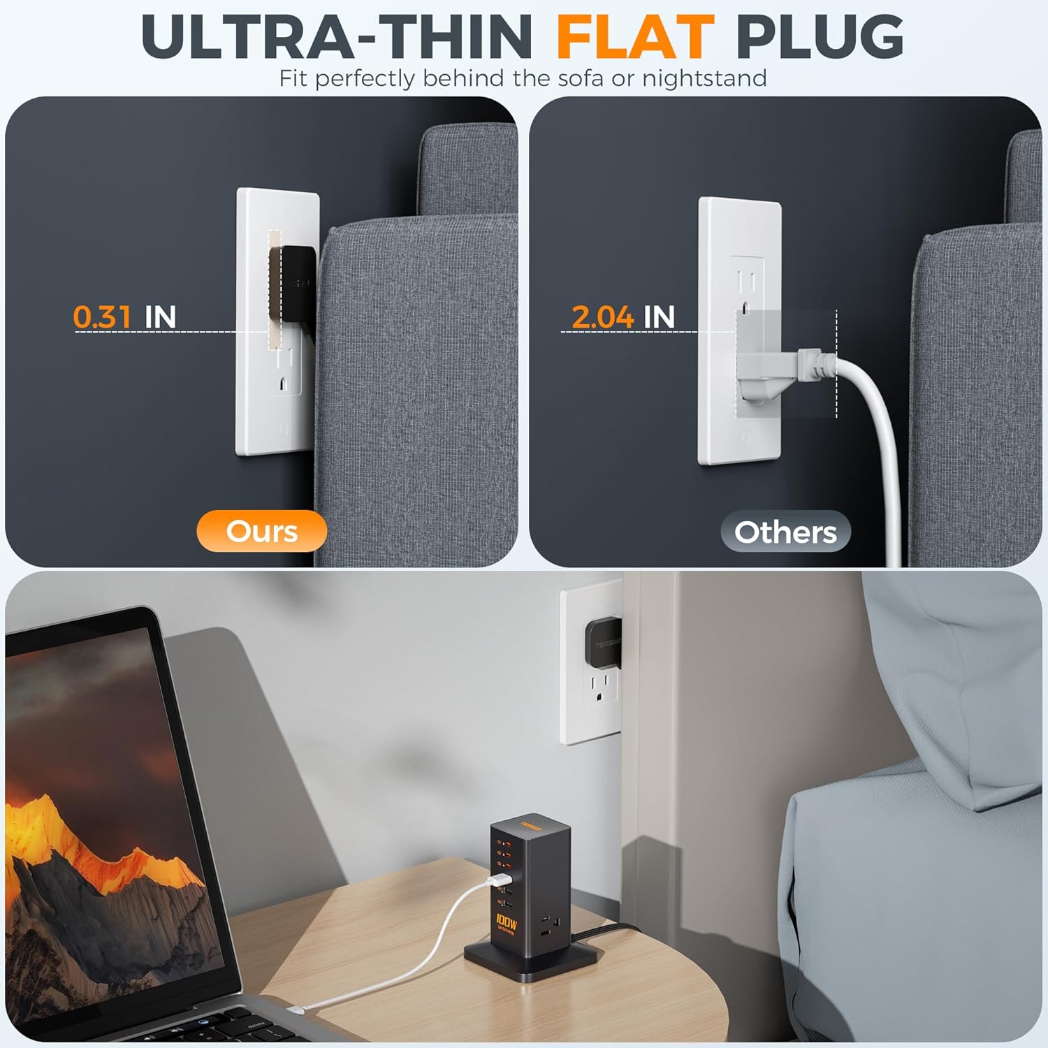 TESSAN 100W Desk Charging Station