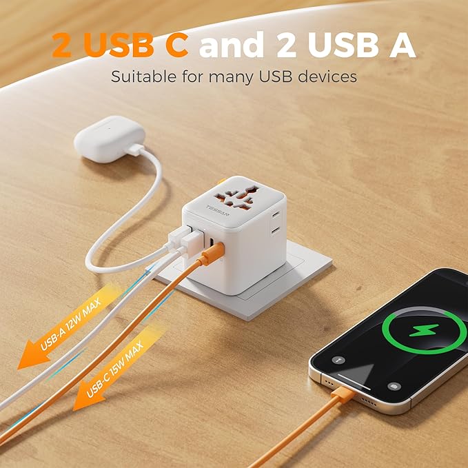 TESSAN 20W Universal Travel Adapter WTA10