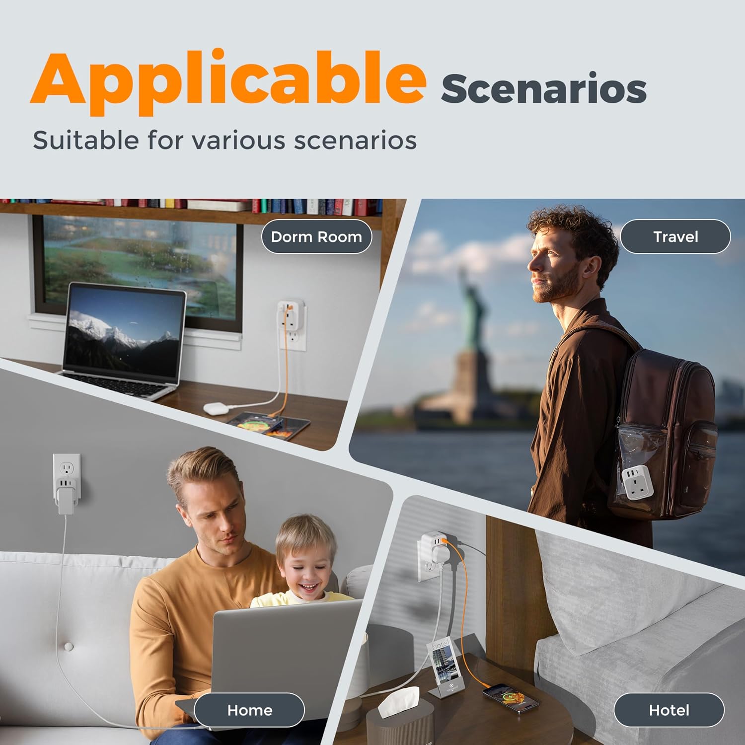 TESSAN UK to US Plug Adapter TA03