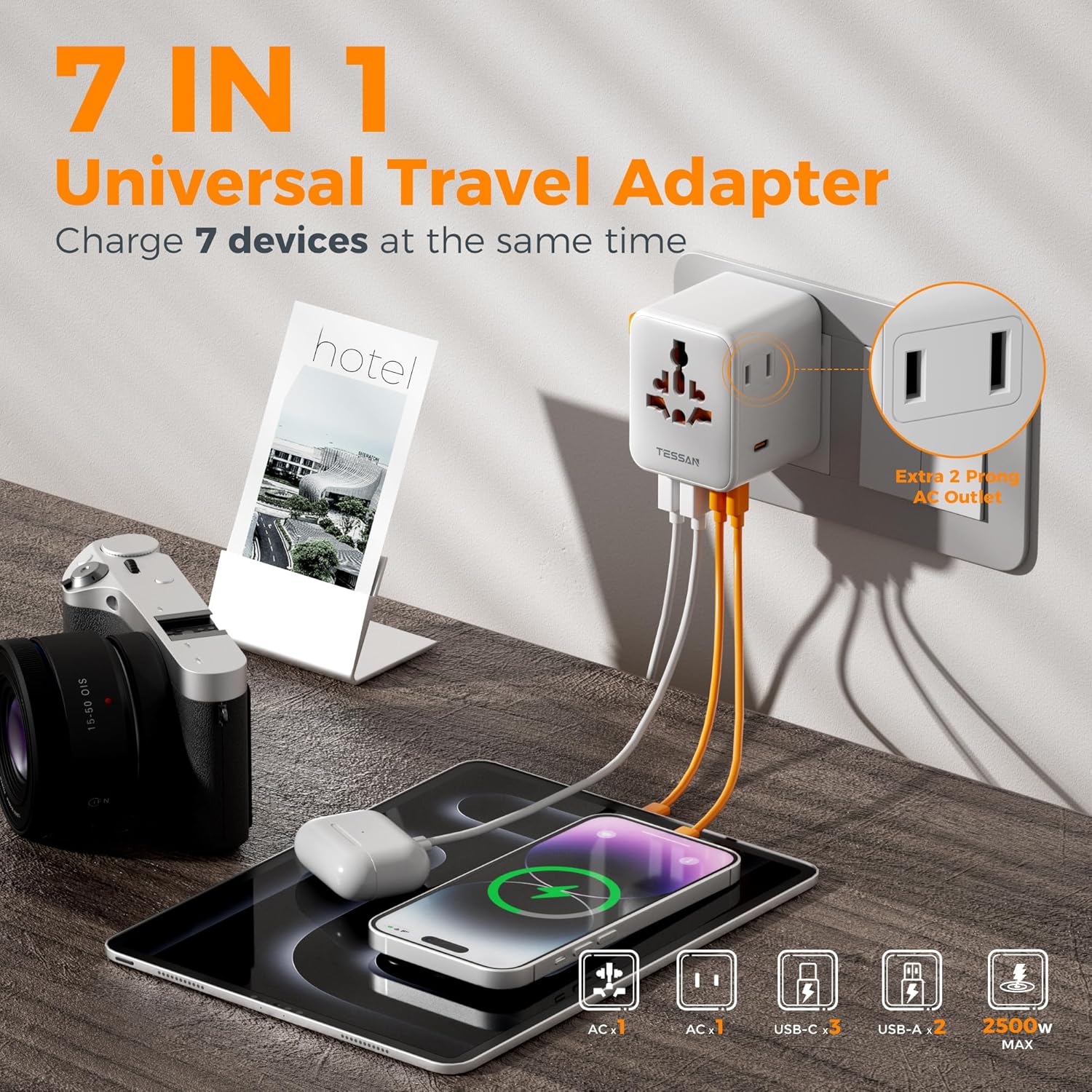 TESSAN 65W GaN Universal Travel Adapter WTA09