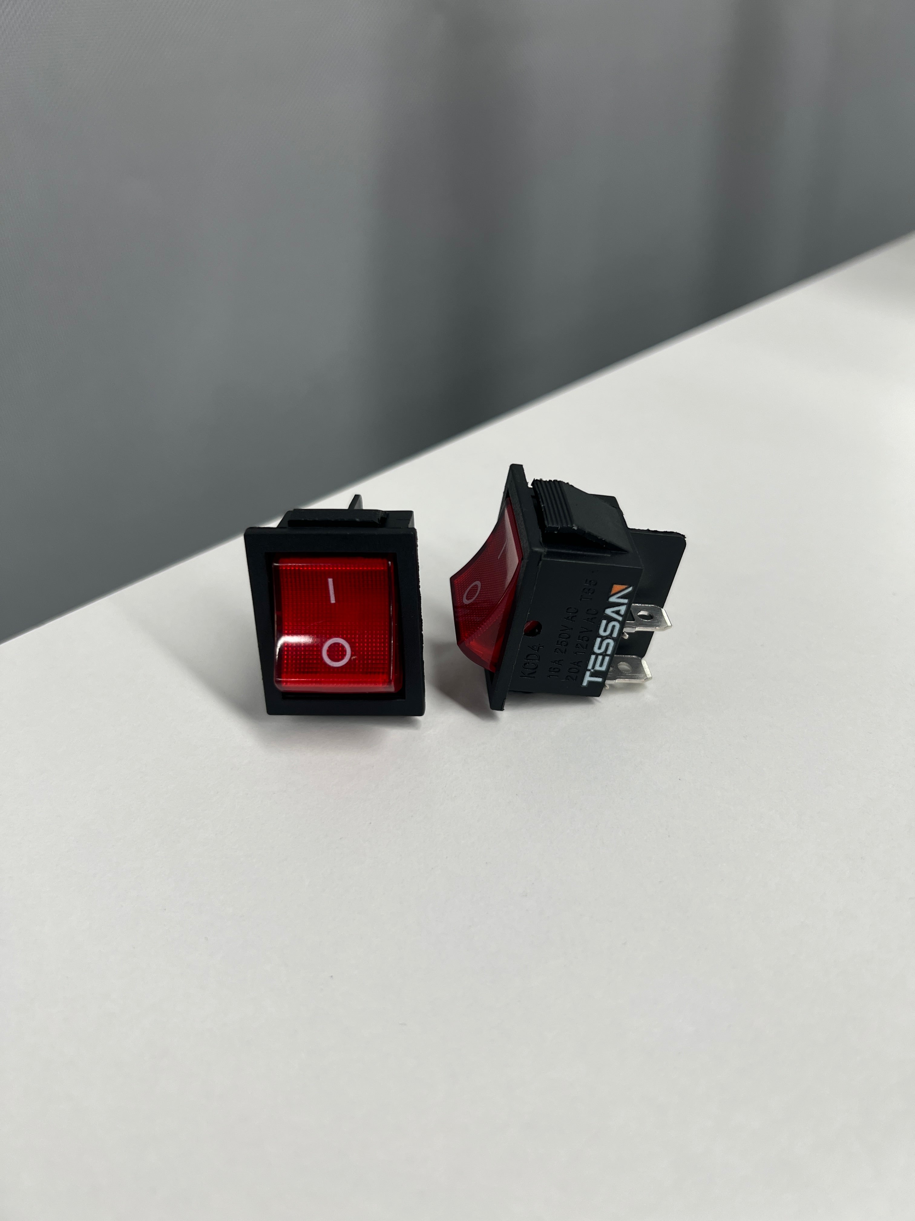 KCD4 Illuminated Rocker Switch | Universal 4-Pin 16A Power Button for Ovens, Noodle Cookers, Steamers, Dough Mixers and Food Equipment