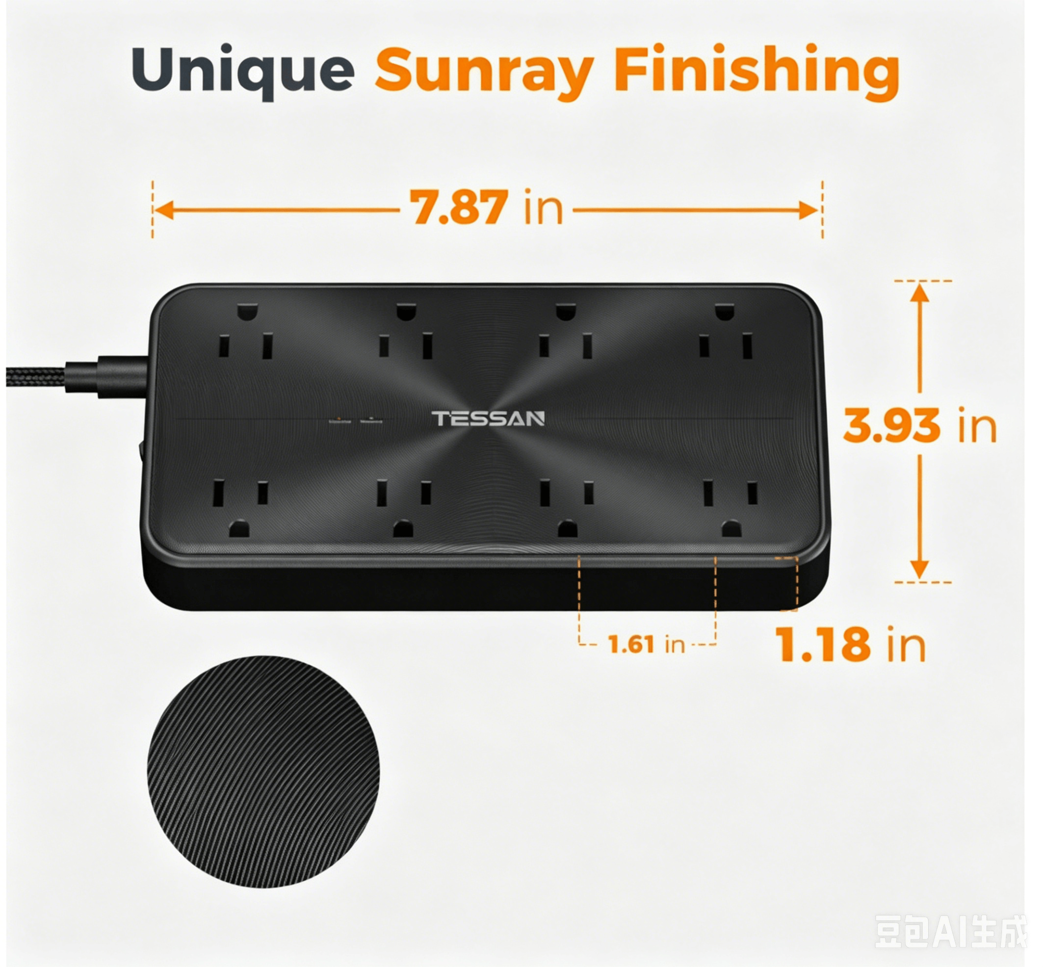 TESSAN 11-in-1 Surge Protector with PD 20W