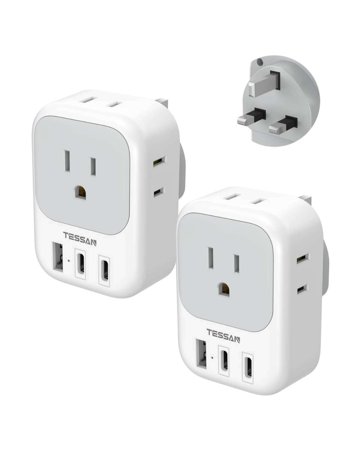 TESSAN US to UK Plug Adapter Type G 161
