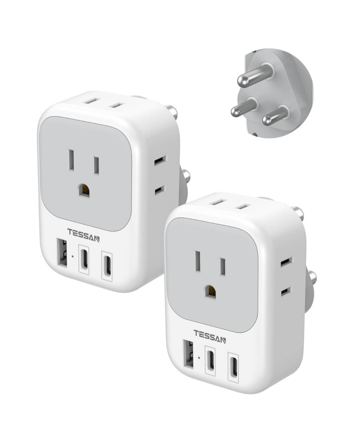 TESSAN US to South Africa Plug Adapter Type M