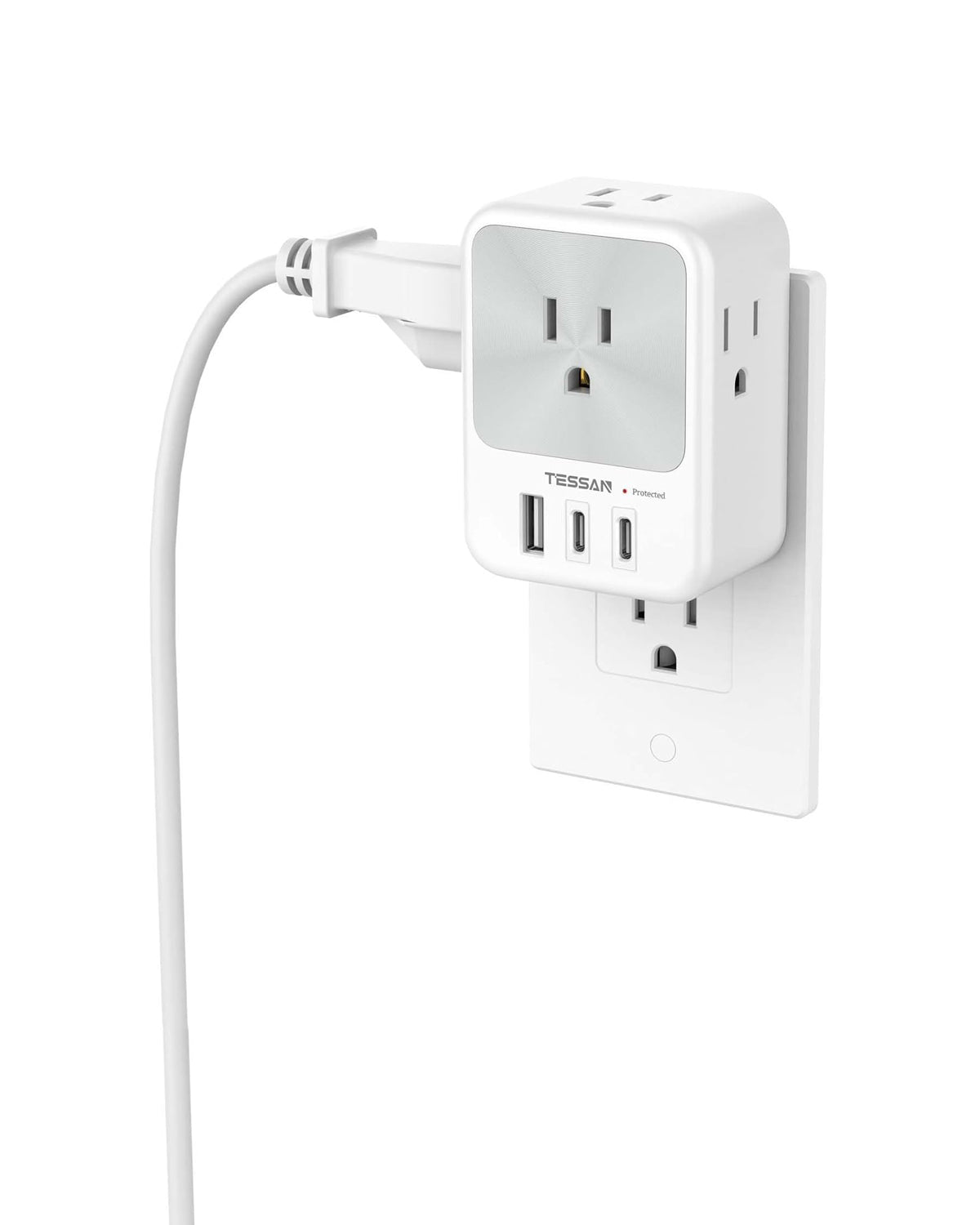 TESSAN Outlet Extender With USB Ports, Surge Protection, 30W Fast Charging