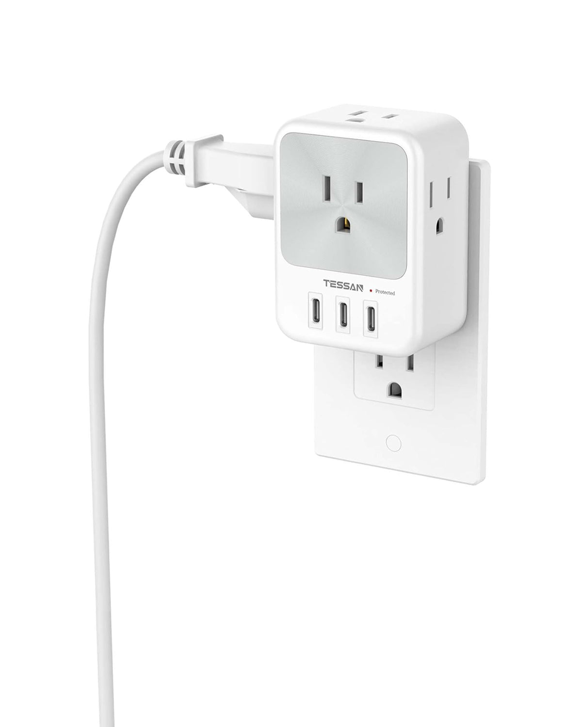 TESSAN Outlet Extender With USB Ports, Surge Protection, 30W Fast Charging