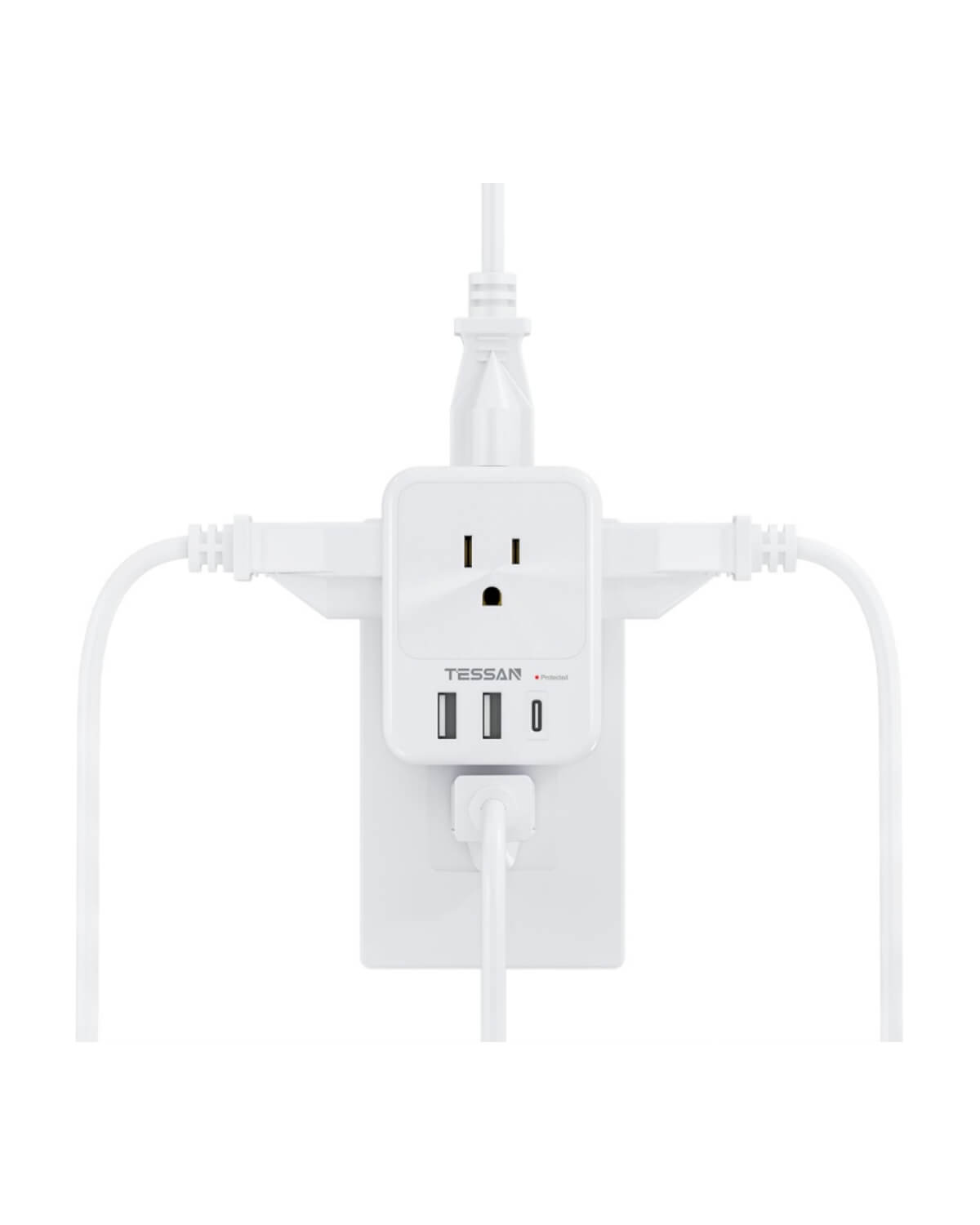 TESSAN Outlet Extender With USB Ports, Surge Protection, 30W Fast Charging