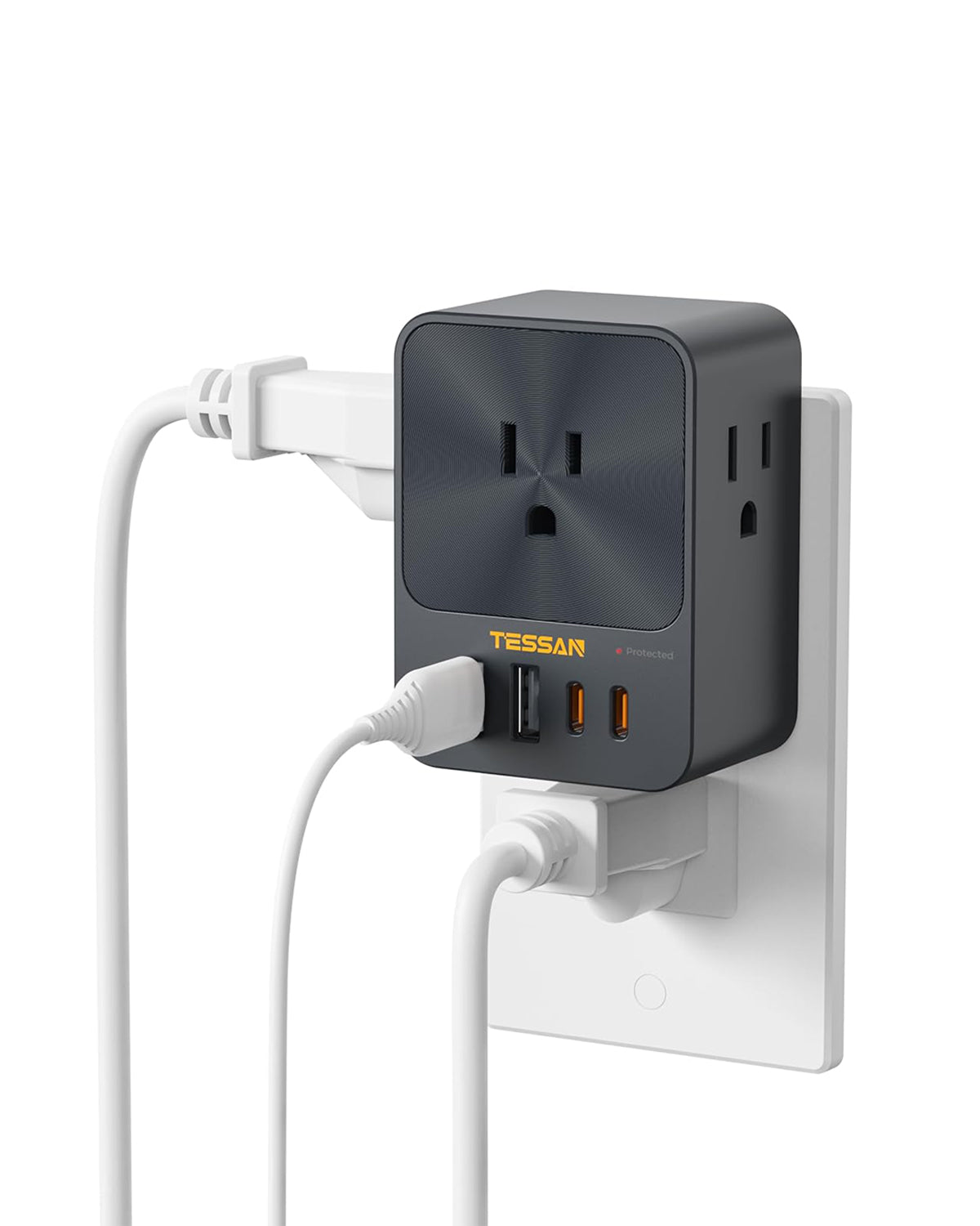 TESSAN Outlet Extender With USB Ports, Surge Protection, 30W Fast Charging