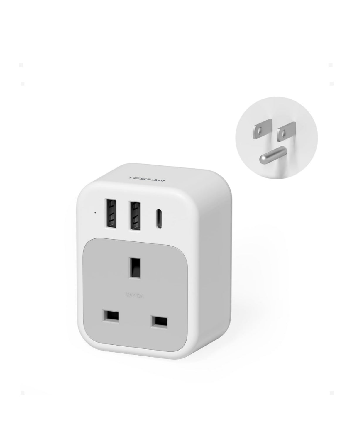 TESSAN UK to US Plug Adapter TA03