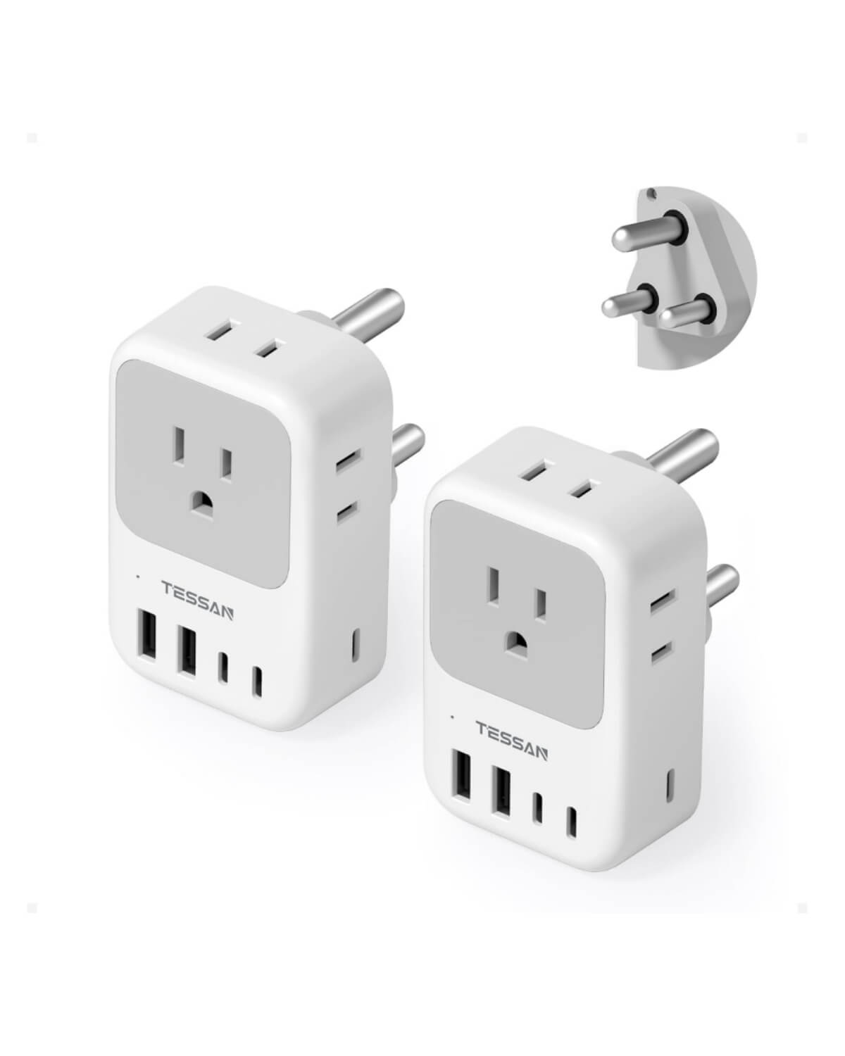 TESSAN US to South Africa Plug Adapter Type M