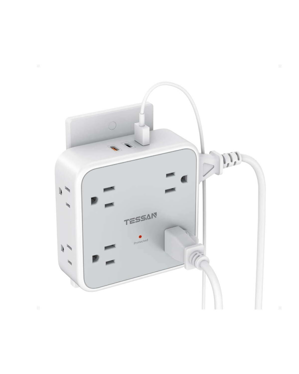 TESSAN Wall Surge Protector Plug Extender WM1026