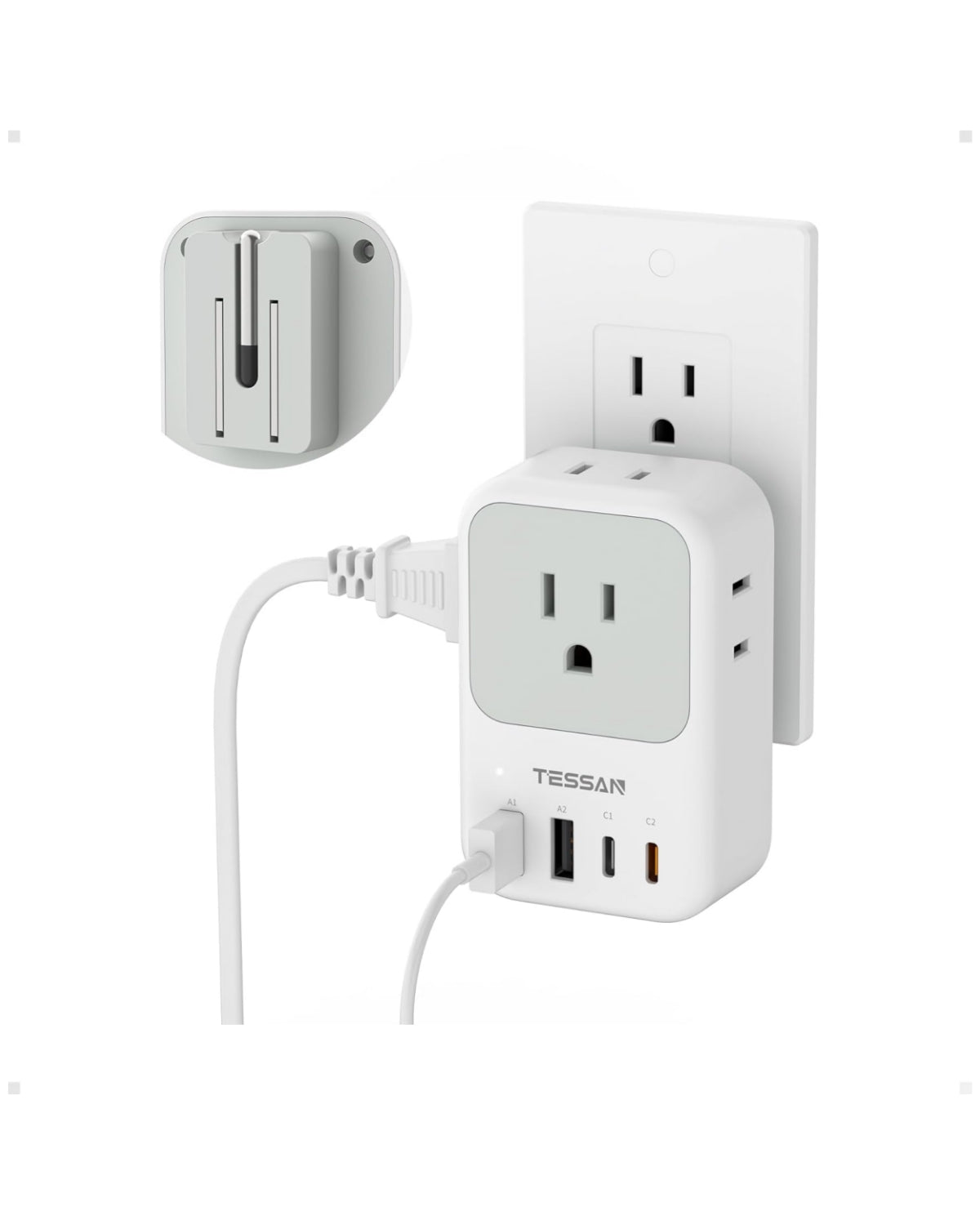 TESSAN 20W PD Foldable Wall Charger WS06