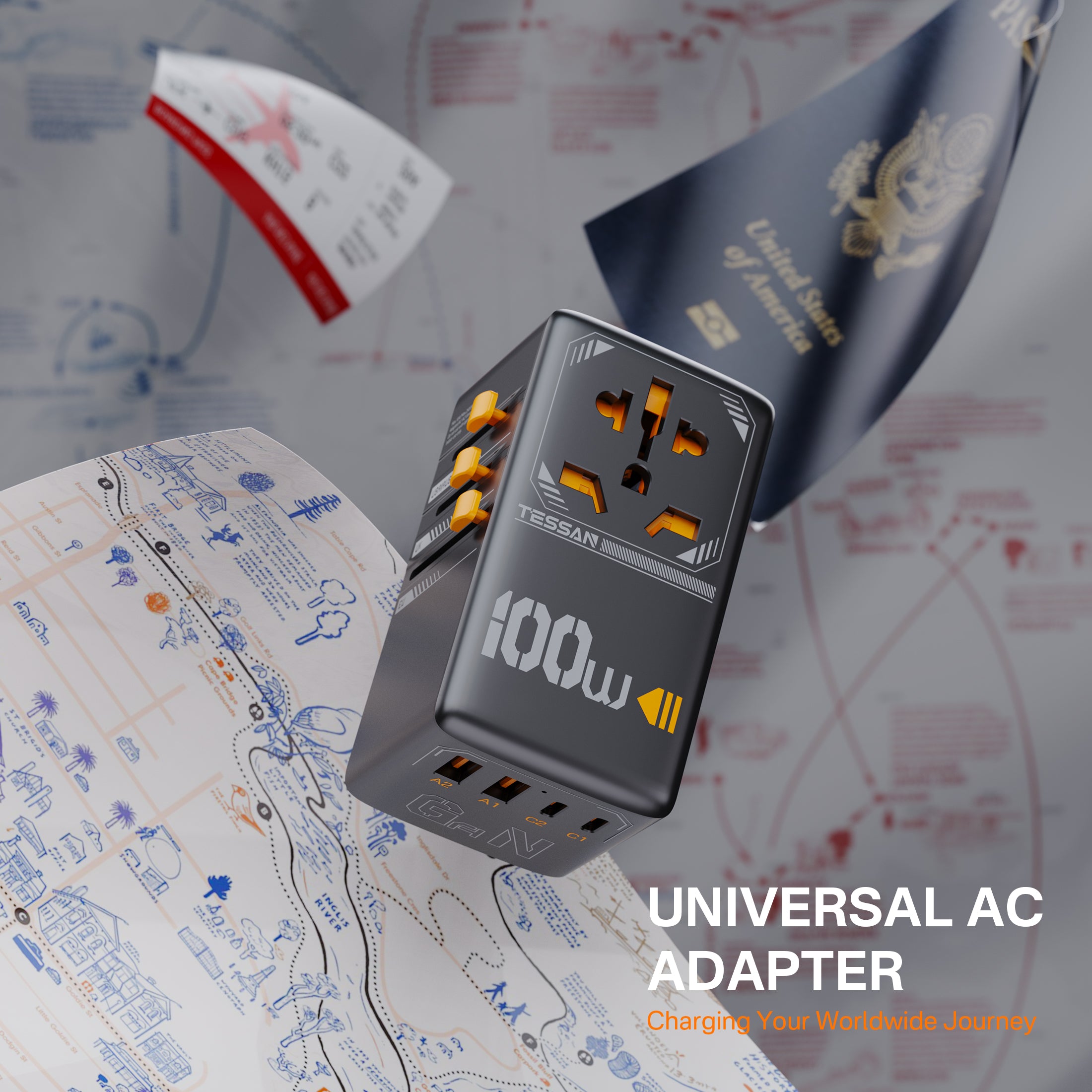 100W Universal Travel Adapter