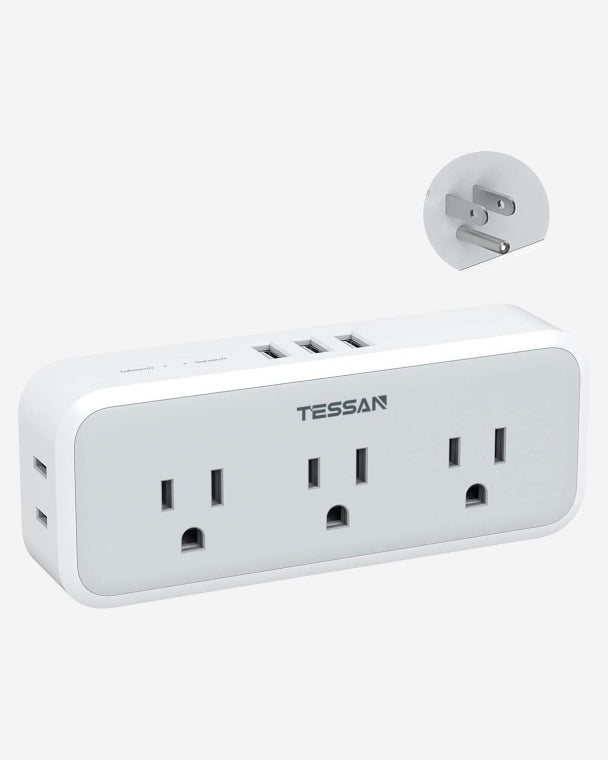 TESSAN Multi Outlet Extender, Surge Protection, Compact Design Saving Space For Other Electronics