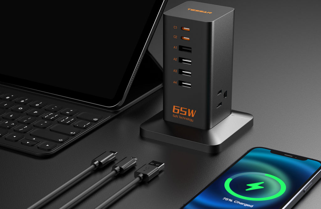 How to Optimize Your Workspace with the TESSAN 65W Desk Multi-Device Fast Charger