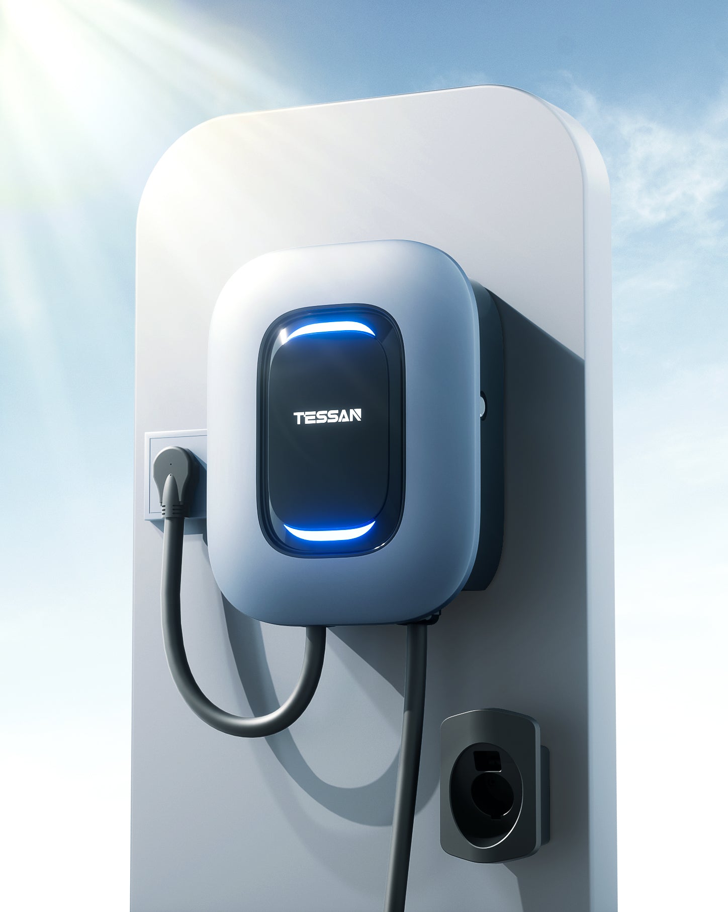 TESSAN EV Charging Station, ETL FCC Certified, 40A/240V Ultra-Fast Charging