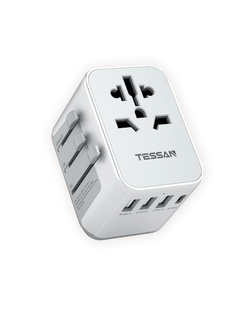 International Travel Plug Adaptor 4 USB Ports PD 17W