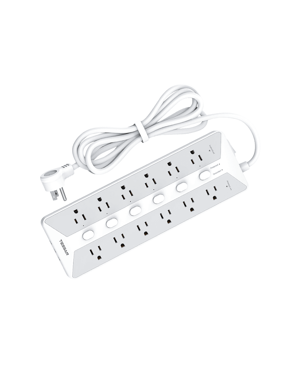 12 Outlets Surge Protector Power Strip 6FT