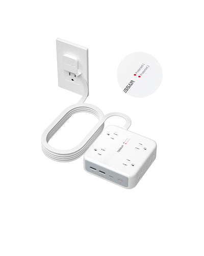 TESSAN 15 Ft Surge Protector Power Strip PS07