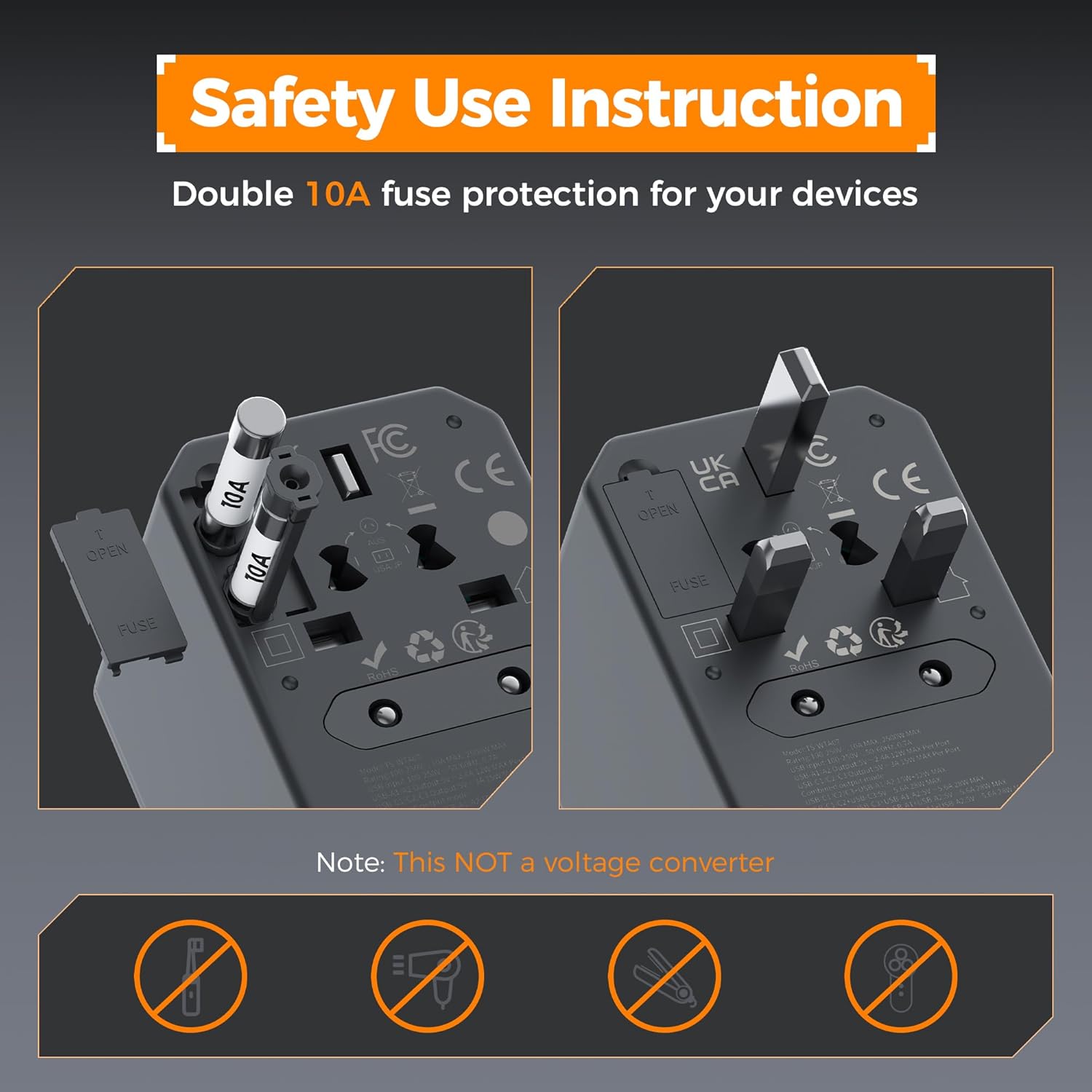 TESSAN GaN 65W Universal Travel Adapter WTA07