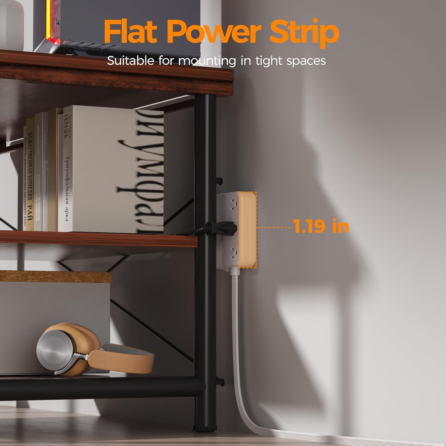 TESSAN 5 Ft Surge Protector Power Strip PS08
