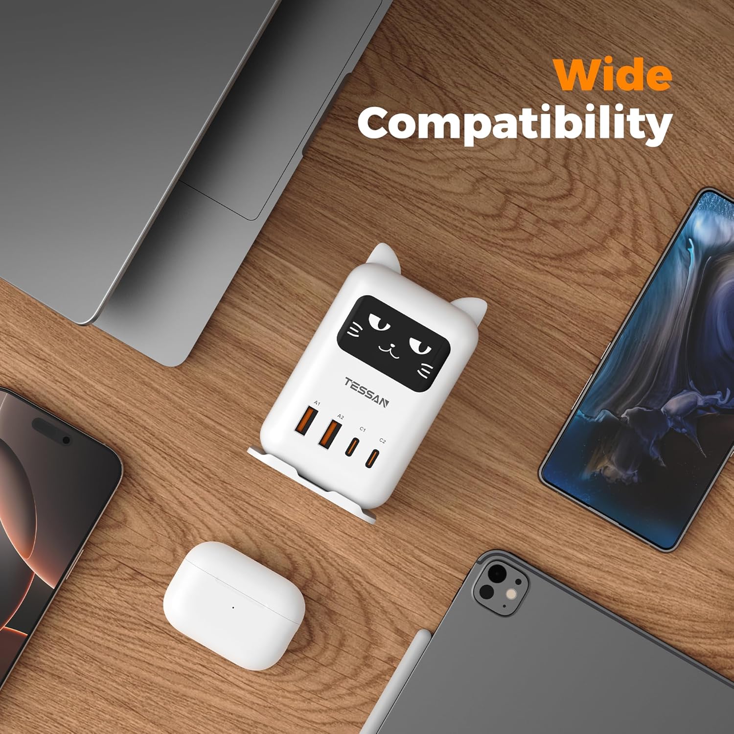 TESSAN PD 65W USB C Charging Station CS07