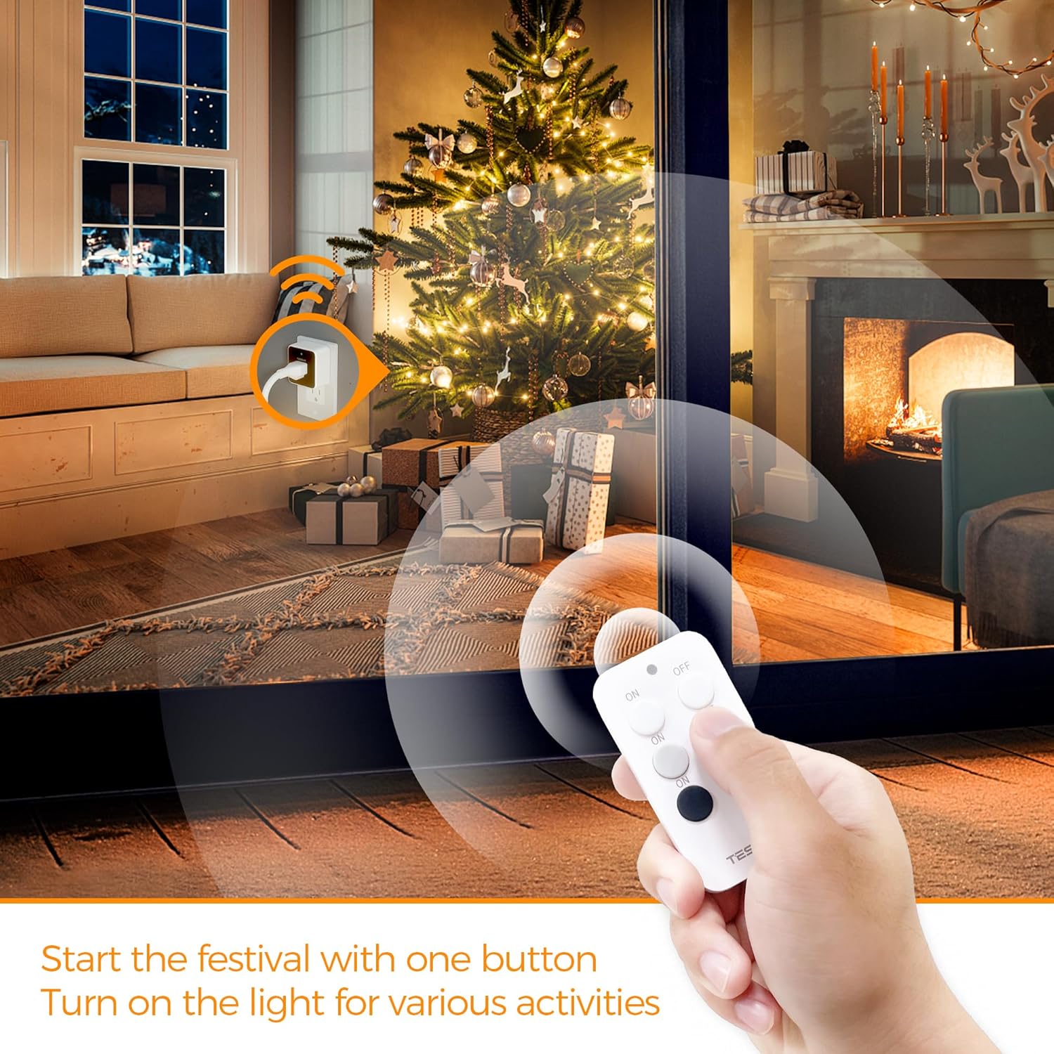 Remote Control Outlet, TESSAN 3 Pack Wireless Remote Light Switch