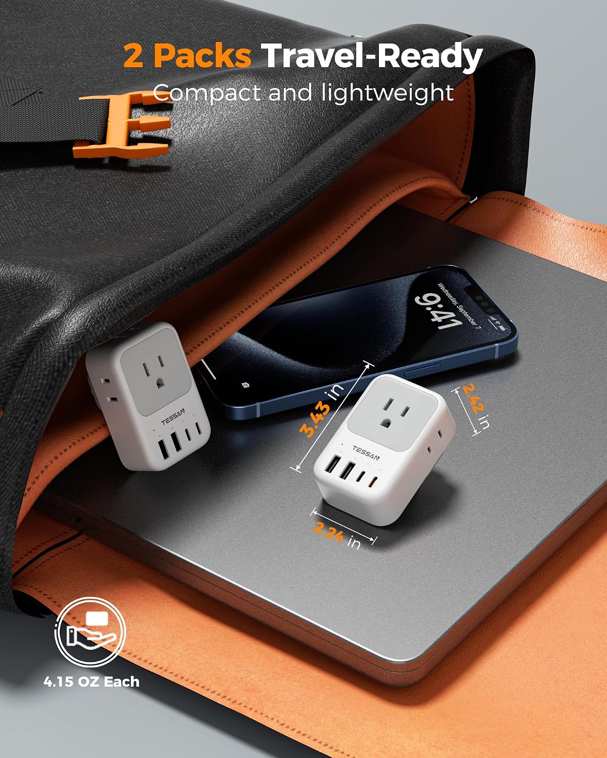 TESSAN UK Travel Adapter with 20W USB-C Fast Charging