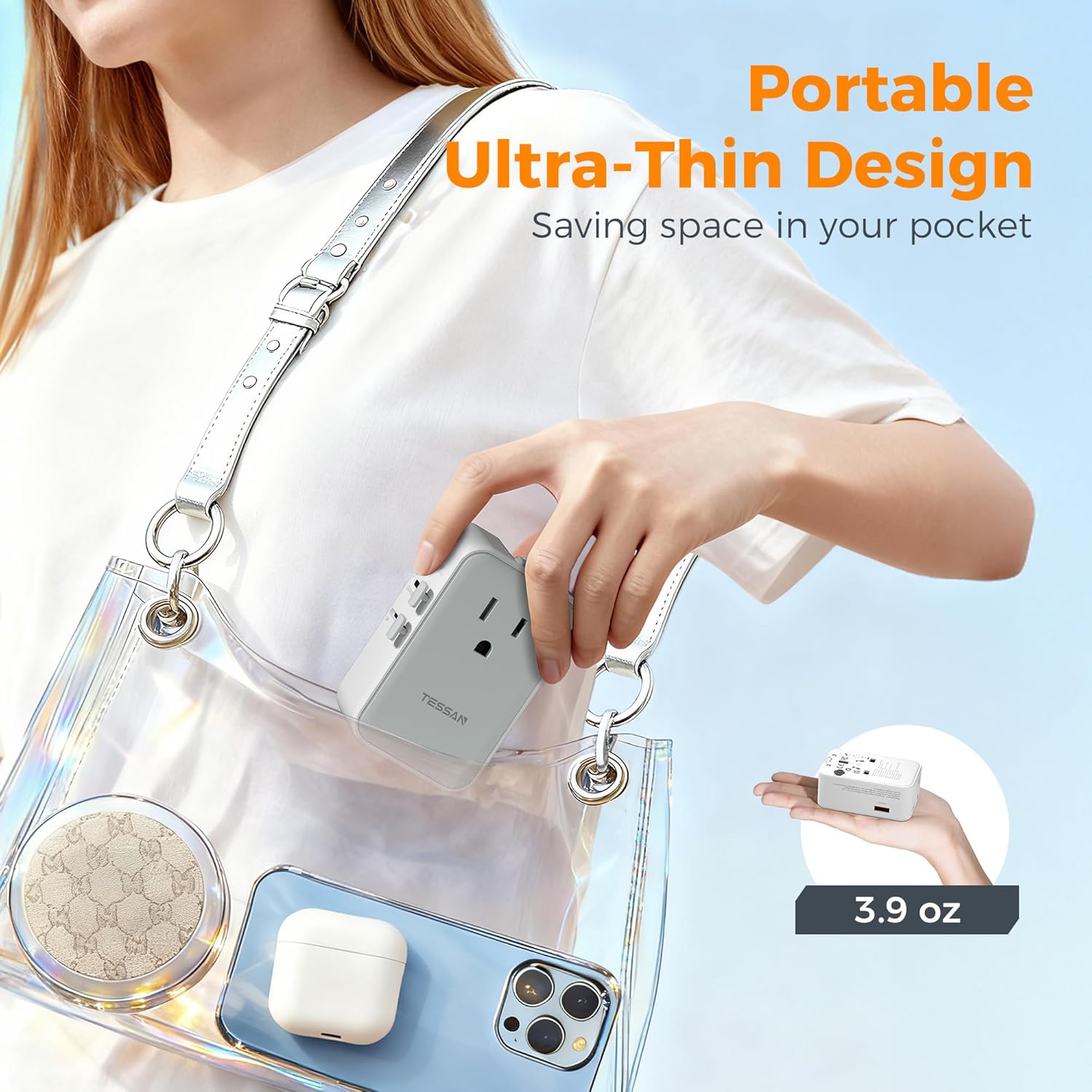 TESSAN Ultra Slim International Power Adapter 20W