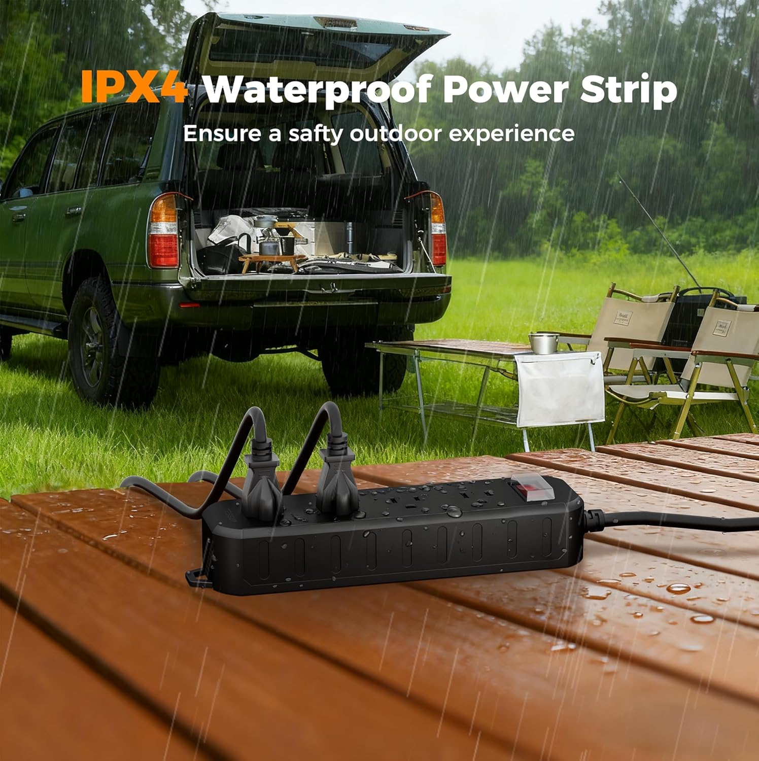 TESSAN Outdoor Weatherproof Surge Protector 1700J WP101